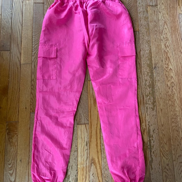 Pink y2k track athletic cargo joggers - Picture 7 of 8